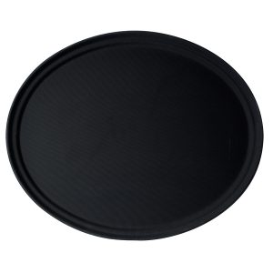 Cambro Black Camtread® Oval Tray 735 x 600mm
