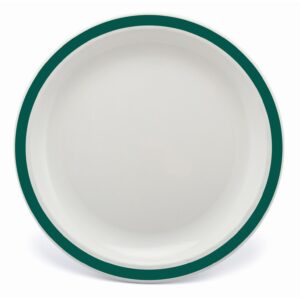 Harfield Tableware - Large Duo Plate – Solid Colour Rim - 23cm - Racing Green