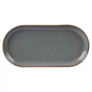Seasons by Porcelite - Storm Narrow Oval Plate 30cm
