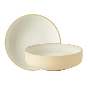 Rustico Stoneware - Oyster Deep Bowl 20cm/8.25"