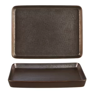 Rustico Stoneware - Aztec Rectangular Tray 30cm x 23cm/ 11  3/4" x 9"